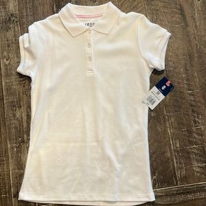 White girls polo shirt Size: medium 10/12